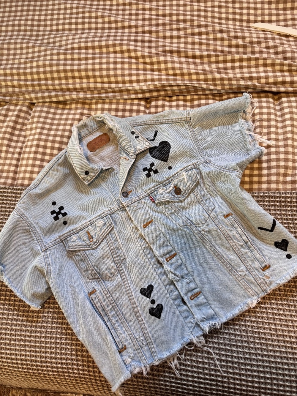 Custom Vintage Levi's 70507 Distressed Denim Jacket